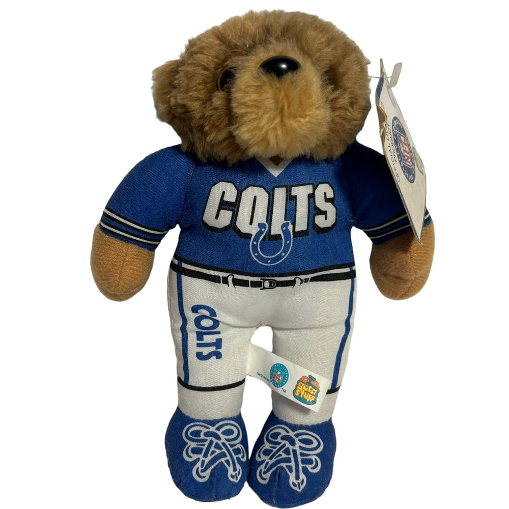 Indianapolis Colts Vintage NFL Good Stuff Bear 8” Plush Stuffed
Animal with tags